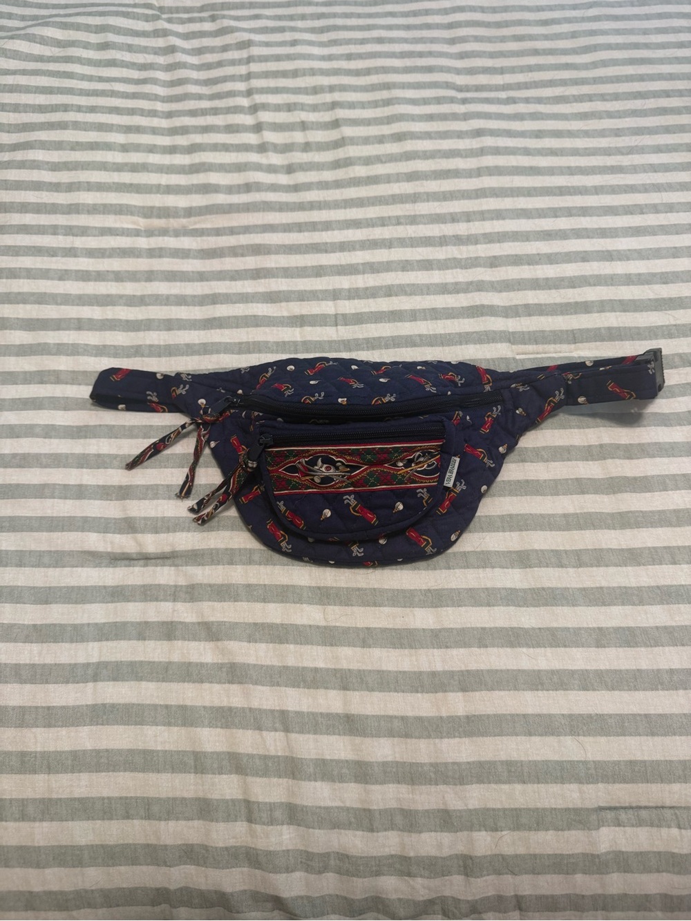 Vera Bradley retired “golf navy” pattern belt bag 1995